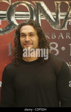 July 18, 2011 - Madrid, Spain - Actor Jason Momoa attends Conan the Barbarian Photocall at Villamagna Hotel in Madrid (Credit Image: © Jack Abuin/ZUMAPRESS.com) Stock Photo