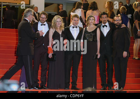 (L-R) Producer Antonio Campos, producer Josh Mond, actress Louisa Krause, actor Brady Corbet,... Stock Photo