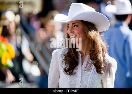 July 8, 2011 - Calgary, Alberta, Canada - Catherine Middleton, Duchess of Cambridge, kick off the the Calgary Stampede in Calgary, Alberta. Calgary is the last Canadian stop of the British Royal Tour. Photo by Jimmy Jeong / Rogue Collective Stock Photo