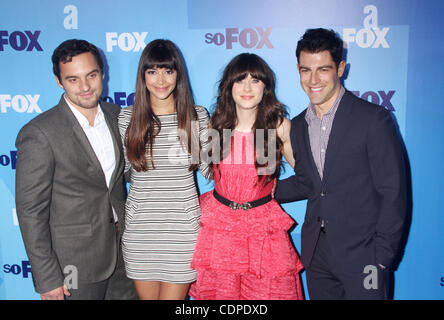 May 16, 2011 - New York, New York, U.S. - JAKE JOHNSON, HANNAH SIMONE, ZOOEY DESCHANEL, and MAX GREENFIELD attend the FOX 2011 Upfront held at the Wollman RInk in Central Park. (Credit Image: © Nancy Kaszerman/ZUMAPRESS.com) Stock Photo