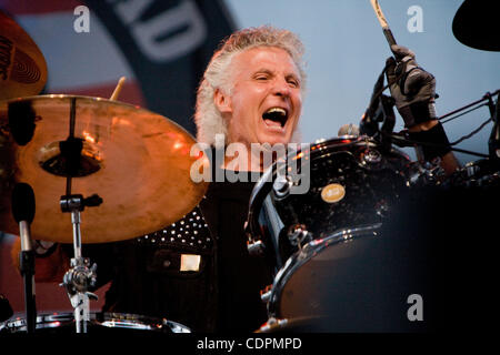 7/2/2011 - Del Mar, CA USA - Drummer and founding member DON BREWER performs with Grand Funk Railroad at the San Diego County Fair in Del Mar. Playing such hits as Foot Stompin' Music, I'm Your Captain (Closer To Home), and American Band, the group showed why it's been a fan favorite for over 40 yea Stock Photo