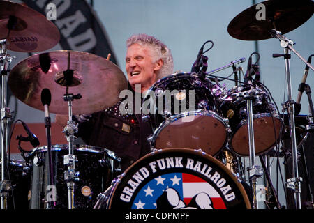 7/2/2011 - Del Mar, CA USA - Drummer and founding member DON BREWER performs with Grand Funk Railroad at the San Diego County Fair in Del Mar. Playing such hits as Foot Stompin' Music, I'm Your Captain (Closer To Home), and American Band, the group showed why it's been a fan favorite for over 40 yea Stock Photo