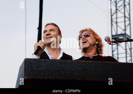 7/2/2011 - Del Mar, CA USA - Singer MAX CARL and keyboardist TIM CASHION perform with Grand Funk Railroad at the San Diego County Fair in Del Mar. Playing such hits as Foot Stompin' Music, I'm Your Captain (Closer To Home), and American Band, the group showed why it's been a fan favorite for over 40 Stock Photo