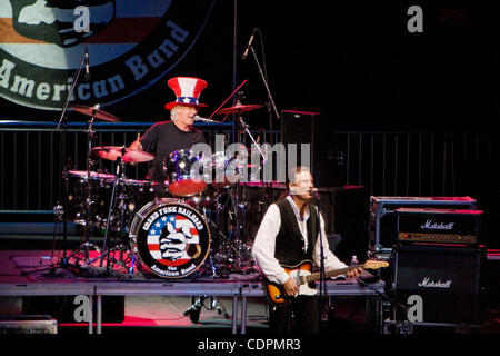 7/2/2011 - Del Mar, CA USA - Singer/guitarist MAX CARL and drummer DON BREWER perform with Grand Funk Railroad at the San Diego County Fair in Del Mar. Playing such hits as Foot Stompin' Music, I'm Your Captain (Closer To Home), and American Band, the group showed why it's been a fan favorite for ov Stock Photo