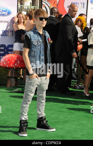 June 26, 2011 - Los Angeles, California, U.S. - Justin Bieber Attending The 2011 BET Awards Red Carpet Arrivals Held At The Shrine Auditorium In Los Angeles California On 6/26/11. 2011(Credit Image: © D. Long/Globe Photos/ZUMAPRESS.com) Stock Photo