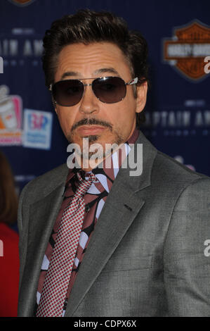 July 19, 2011 - Los Angeles, California, U.S. - Robert Downey Jr.  Attending The Los Angeles Premiere ''Captain America: The First Avenger'' Held At The El Capitan Theatre In Hollywood, California On 7/19/11. 2011(Credit Image: Â© D. Long/Globe Photos/ZUMAPRESS.com) Stock Photo