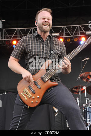 May. 22, 2011 - Columbus, Ohio; USA - Bass Guitarist PETER CHARELL of the band Trapt performs live as part of the 5th Annual Rock on the Range Music Festival that is taking place at the Crew Stadium located in Columbus. Copyright 2011 Jason Moore. (Credit Image: © Jason Moore/ZUMAPRESS.com) Stock Photo