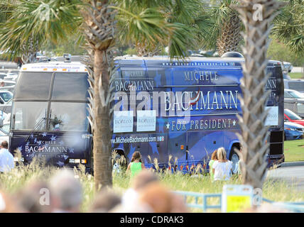 Jun 28, 2011 - Myrtle Beach, South Carolina, U.S. - Congresswoman Bachmann's tour bus arrives at her Presidential rally that kicks off her 2012 run for the White House at the Ripleys Aquarium at Broadway at the Beach.  (Credit Image: © Jason Moore/ZUMAPRESS.com) Stock Photo