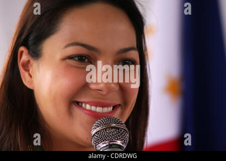 May 4, 2011 - Aleosan, North Cotabato, Philippines - UN WFP Ambassador against Hunger and Filipina Actress MARIA KRISTINA CASSANDRA CUNETA CONCEPTION also known as KC is seen during the launching of United Nations and Manila government iron fortified rice campaign in the township of Aleosan, North C Stock Photo