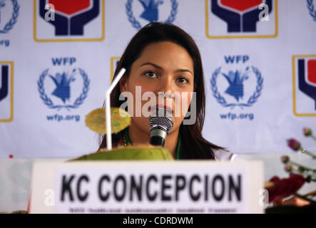 May 4, 2011 - Aleosan, North Cotabato, Philippines - UN WFP Ambassador against Hunger and Filipina Actress MARIA KRISTINA CASSANDRA CUNETA CONCEPTION also known as KC is seen during the launching of United Nations and Manila government iron fortified rice campaign in the township of Aleosan, North C Stock Photo