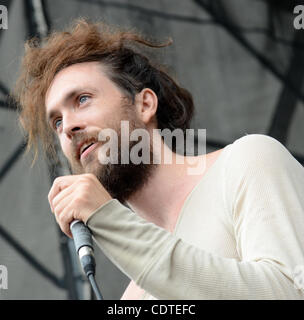 June 4, 2011 - Philadelphia, PA, USA - ALEX EBERT, lead singer of Edward Sharpe and the Magnetic Zeros, performing at the 2011 Roots Picnic. The roots Picnic is an annual music festival sponsored by the Grammy Award winning band, The Roots and held in their hometown of Philadelphia Pa. (Credit Image Stock Photo