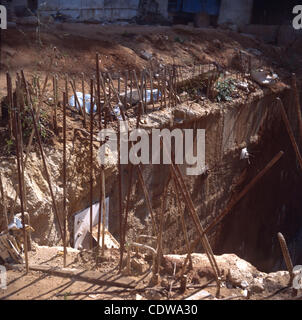 June 17, 2011 - Beirut, Lebanon - New construction the Rue de Damas - Green Line, Beirut. Morphogenesis of the Green Line / Lebanese Civil War 1975-1991.'' In Beirut the destruction took twenty one years, sixteen years of war plus five of demolition, and the reconstruction is expected to take thirty Stock Photo