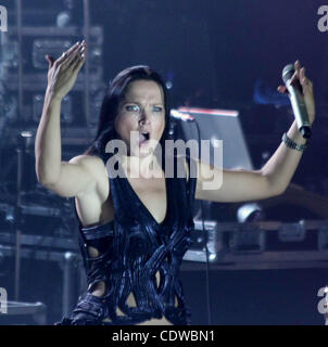 Finnish singer-songwriter Tarja Turunen performing in Moscow. Stock Photo