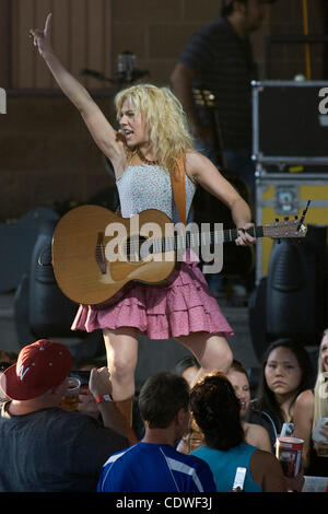 June 4, 2011 - Phoenix, Arizona, U.S - Kimberly Perry, lead singer of The Band Perry, performs as an opening act for Tim McGraw's Emotional Traffic Tour at the Ashley Furniture Home Store Pavilion in Phoenix, AZ. (Credit Image: © Gene Lower/Southcreek Global/ZUMAPRESS.com) Stock Photo