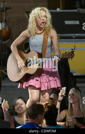 June 4, 2011 - Phoenix, Arizona, U.S - Kimberly Perry, lead singer of The Band Perry, performs as an opening act for Tim McGraw's Emotional Traffic Tour at the Ashley Furniture Home Store Pavilion in Phoenix, AZ. (Credit Image: © Gene Lower/Southcreek Global/ZUMAPRESS.com) Stock Photo