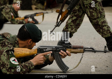 Sept. 13, 2011 - Kabul, Afghanistan - Afghan National Army soldiers respond to fresh gunfire during a series of coordinated bombings near the U.S. embassy in Kabul. Insurgents launched a complex assault against the U.S. Embassy and a nearby NATO base, leaving 6 dead and 19 injured. (Credit Image: ©  Stock Photo