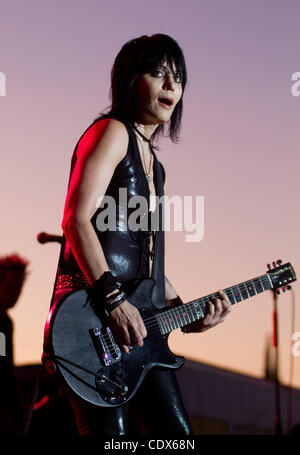 July 22, 2011 - Turlock, California, U.S. - JOAN JETT and the Blackhearts took to the stage Friday during the Stanislaus County Fair. (Credit Image: © Marty Bicek/ZUMAPRESS.com) Stock Photo