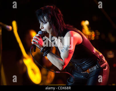 July 22, 2011 - Turlock, California, U.S. - JOAN JETT and the Blackhearts took to the stage Friday during the Stanislaus County Fair. (Credit Image: © Marty Bicek/ZUMAPRESS.com) Stock Photo