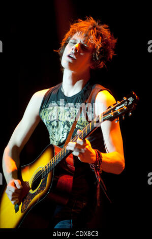 Nov. 1, 2011 - Napa, California, USA - Guitarist TYLER BRYANT opening for JEFF BECK at the sold-out Uptown Theater. (Credit Image: © Jerome Brunet / Zuma Press) Stock Photo