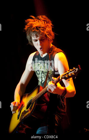 Nov. 1, 2011 - Napa, California, USA - Guitarist TYLER BRYANT opening for JEFF BECK at the sold-out Uptown Theater. (Credit Image: © Jerome Brunet / Zuma Press) Stock Photo