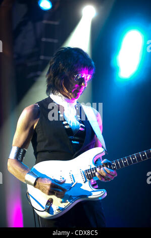 Nov. 1, 2011 - Napa, California, USA - Legendary guitarist JEFF BECK playing live at the sold-out Uptown Theater. (Credit Image: © Jerome Brunet / Zuma Press) Stock Photo