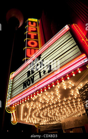 Nov. 1, 2011 - Napa, California, USA - Uptown Theater marquee featuring legendary guitarist JEFF BECK. (Credit Image: © Jerome Brunet / Zuma Press) Stock Photo