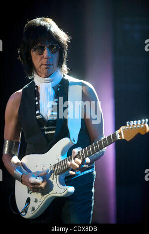 Nov. 1, 2011 - Napa, California, USA - Legendary guitarist JEFF BECK playing live at the sold-out Uptown Theater. (Credit Image: © Jerome Brunet / Zuma Press) Stock Photo