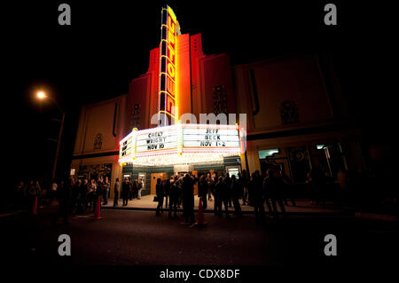 Nov. 1, 2011 - Napa, California, USA - Uptown Theater marquee featuring legendary guitarist JEFF BECK. (Credit Image: © Jerome Brunet / Zuma Press) Stock Photo