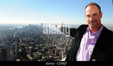 Nov. 9, 2011 - Manhattan, New York, U.S. - Actor CHRIS MELONI of ''Law & Order: SUV'' fame lights the Empire State Building in celebration of Only Make Believe's 12th Annual Gala, Make Believe on Broadway. (Credit Image: © Bryan Smith/ZUMAPRESS.com) Stock Photo