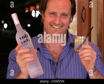 Oct. 18, 2011 - Los Angeles, California, U.S. - Adam Kamenstein, who founded a company three years ago that makes and markets low-calorie vodkas and vodka fruit cocktails. The company is called Voli Spirits. (Credit Image: © Ringo Chiu/ZUMAPRESS.com) Stock Photo