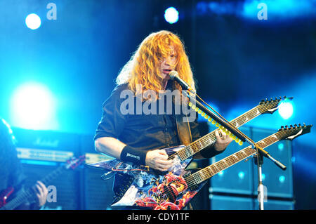 Aug 3, 2011 - Raleigh, North Carolina - USA Singer DAVE MUSTAINE  of the rock band Megadeth performing at the Time Warner Cable Music Pavillion as part of the Mayhem Festival in Raleigh. (credit image: ©Tina Fultz/ZUMA Press) Stock Photo