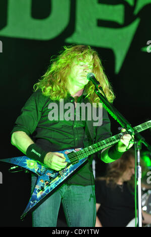 Aug 3, 2011 - Raleigh, North Carolina - USA Singer DAVE MUSTAINE  of the rock band Megadeth performing at the Time Warner Cable Music Pavillion as part of the Mayhem Festival in Raleigh. (credit image: ©Tina Fultz/ZUMA Press) Stock Photo