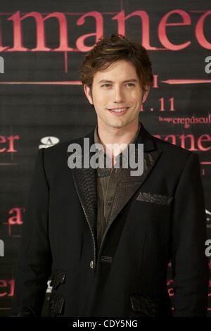 Oct. 28, 2011 - Madrid, Spain - Actor Jackson Rathbone attends the photocall of The Twilight Saga: Breaking Dawn at Villamagna Hotel in Madrid (Credit Image: © Jack Abuin/ZUMAPRESS.com) Stock Photo