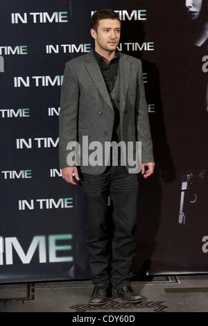 Nov. 3, 2011 - Madrid, Spain - Actor Justin Timberlake attends 'In Time' photocall at Villamagna Hotel on November 3, 2011 in Madrid, Spain. (Credit Image: © Jack Abuin/ZUMAPRESS.com) Stock Photo