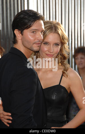 Oct. 3, 2011 - Hollywood, California, U.S. - Jason Behr and  KaDee Strickland during the premiere of the new movie from Dreamworks Pictures REAL STEEL, held at the Gibson Amphitheatre, on October 2, 2011, in Los Angeles.(Credit Image: Â© Michael Germana/Globe Photos/ZUMAPRESS.com) Stock Photo