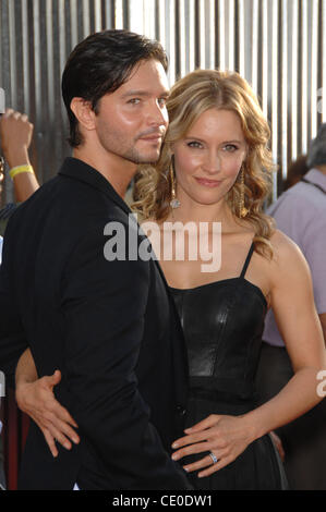 Oct. 3, 2011 - Hollywood, California, U.S. - Jason Behr and  KaDee Strickland during the premiere of the new movie from Dreamworks Pictures REAL STEEL, held at the Gibson Amphitheatre, on October 2, 2011, in Los Angeles.(Credit Image: Â© Michael Germana/Globe Photos/ZUMAPRESS.com) Stock Photo