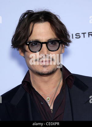 Oct. 13, 2011 - Los Angeles, California, U.S. - JOHNNY DEPP arrives for the premiere of the film 'Rum Diary' at the Bing theater. (Credit Image: © Lisa O'Connor/ZUMAPRESS.com) Stock Photo