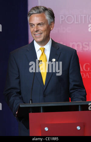 Republican presidential candidate from Utah Gov. Jon Huntsman takes part in a Republican presidential candidate debate at the Reagan Library Wednesday, Sept. 7, 2011, in Simi Valley, Calif. RICH SCHMITT/ZUMA PRESS Stock Photo