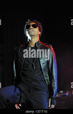 Sept. 17, 2011 - Philadelphia, Pennsylvania, U.S. - Rap artist LUPE FIASCO performing live in Philadelphia at the Mann Center during his Laser Tour. (Credit Image: © Ricky Fitchett/ZUMAPRESS.com) Stock Photo