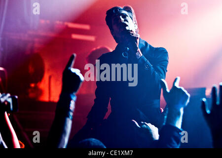 Jane's Addiction performing at Irving Plaza on October 17, 2011 Perry Farrell lead vocals Dave Navarro - guitar Stock Photo