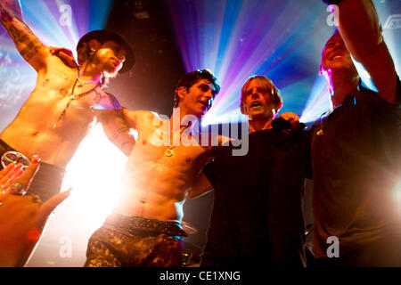 Jane's Addiction performing at Irving Plaza on October 17, 2011 Perry Farrell lead vocals Dave Navarro - guitar Stock Photo