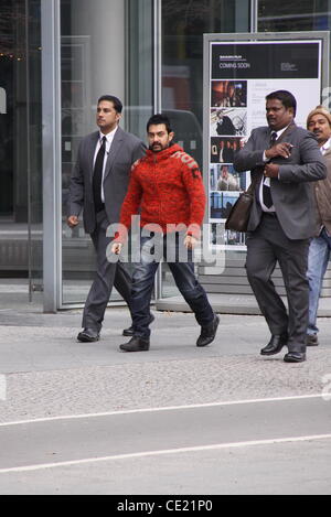 Aamir Khan on his way to Grand Hyatt hotel to attend a press conference for the 61st Berlin International Film Festival (Berlinale). Berlin, Germany - 10.02.2011 Stock Photo