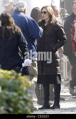 Angelina Jolie on the set of her new movie. Budapest, Hungary - 13.10.2010 Stock Photo