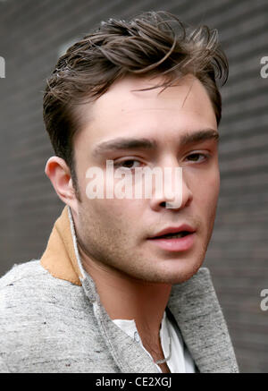 Ed Westwick 'Gossip Girl' star outside the ITV studios London, England - 07.02.11 Stock Photo