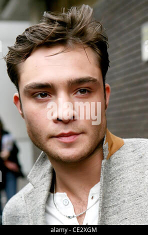 Ed Westwick 'Gossip Girl' star outside the ITV studios London, England - 07.02.11 Stock Photo