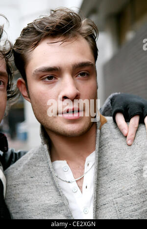 Ed Westwick 'Gossip Girl' star outside the ITV studios London, England - 07.02.11 Stock Photo