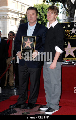Alec Baldwin and Jack McBrayer  Alec Baldwin Hollywood Walk Of Fame Induction Ceremony Los Angeles, California - 14.02.11 Stock Photo