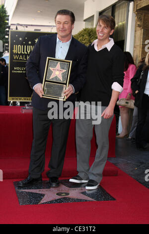 Alec Baldwin, Jack McBrayer  Alec Baldwin Hollywood Walk Of Fame Induction Ceremony Los Angeles, California - 14.02.11 Stock Photo