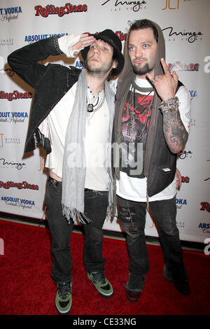 Brandon Novak and Bam Margera Rolling Stone Hot Party at Jet Nightclub at The Mirage Resort Hotel - Arrivals Las Vegas, Nevada - 01.10.10 Stock Photo