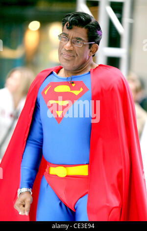 Al Roker as Superman NBC's 'Today Show' celebrates Halloween at Rockefeller Center New York City, USA - 29.10.10 Stock Photo